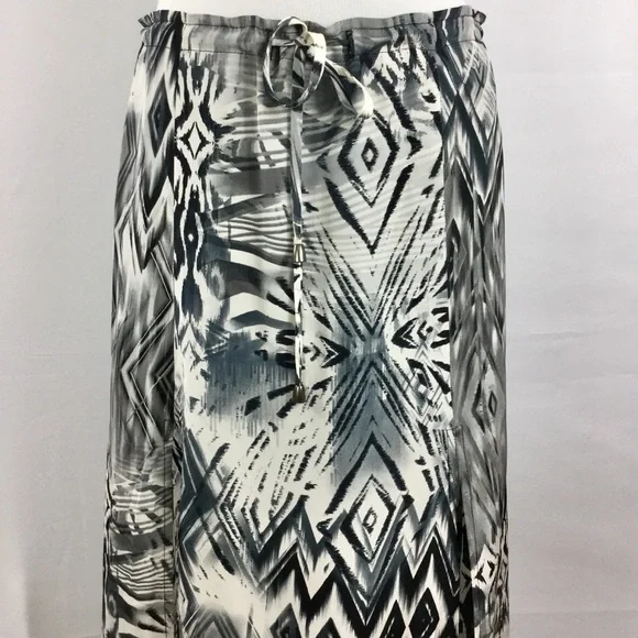 SW3 Bespoke Women's Skirt Silk A Line Maxi
Length Drawstring Waist Front Slits M - Picture 2 of 15